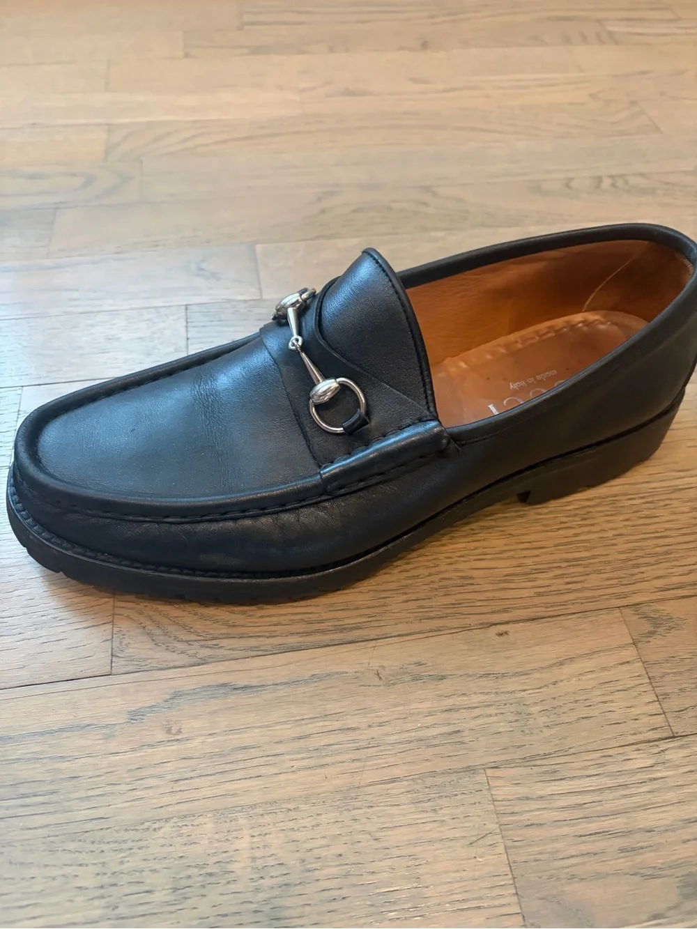 Gucci Men's Black Leather Loafers